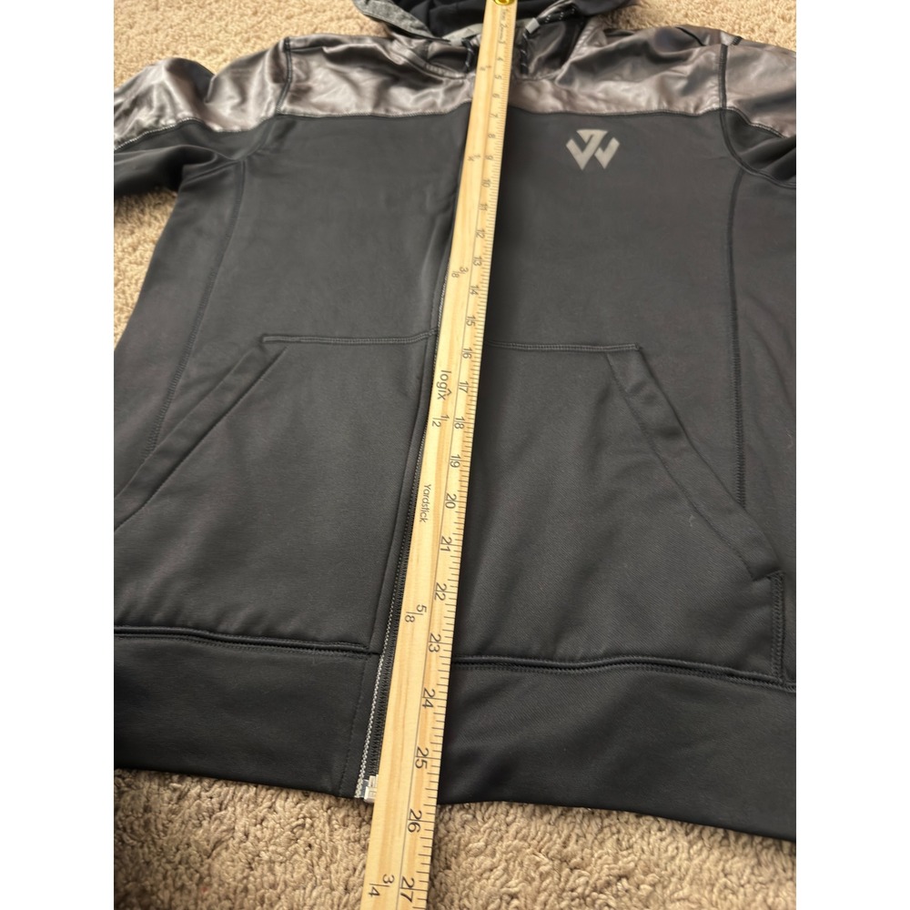 Adidas‎ Tracksuit John Wall Full Zip Hoodie Mens Small Black Silver AC0271 EE26 - Picture 5 of 7